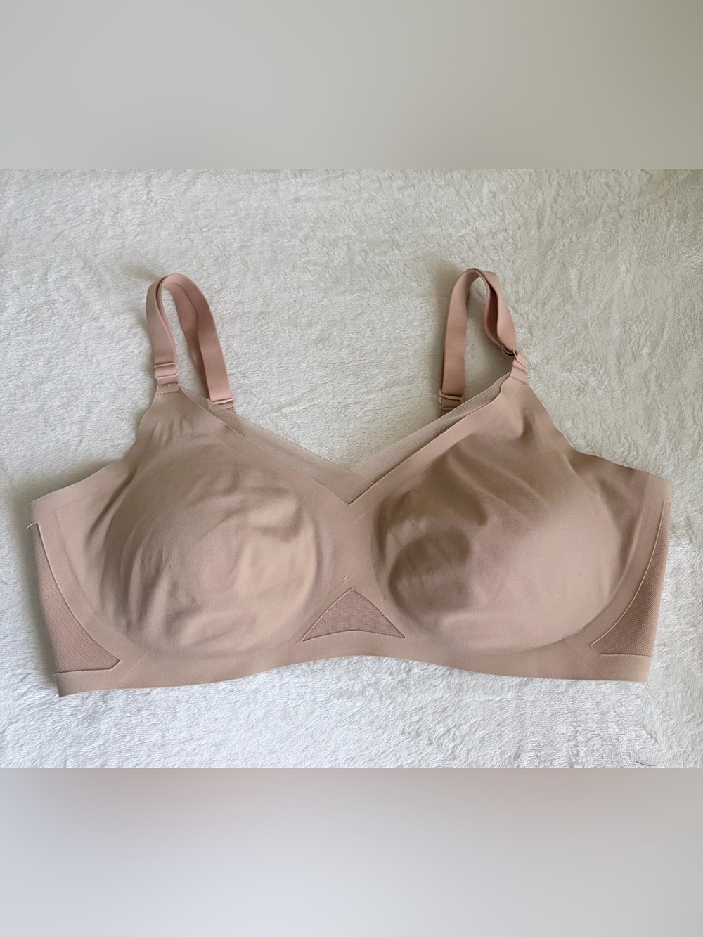 Honey love Seamless Nude Wireless Comfort Bra - Soft Support Sz L